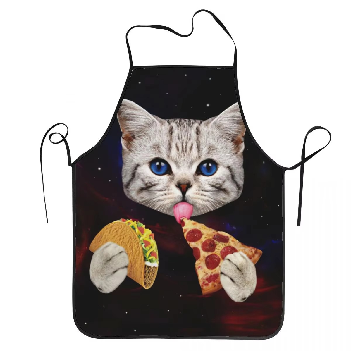 Home Cooking Chef - 1PC Unisex Space Pizza Cat Apron
