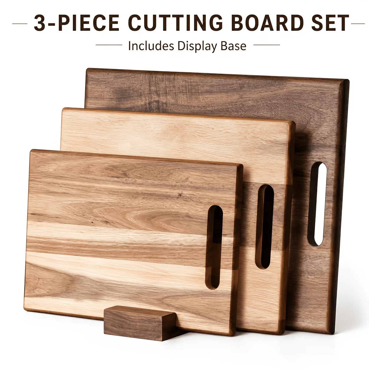 Mom'S Home Cooking - 3pcs Acacia Wood Cutting Board Set