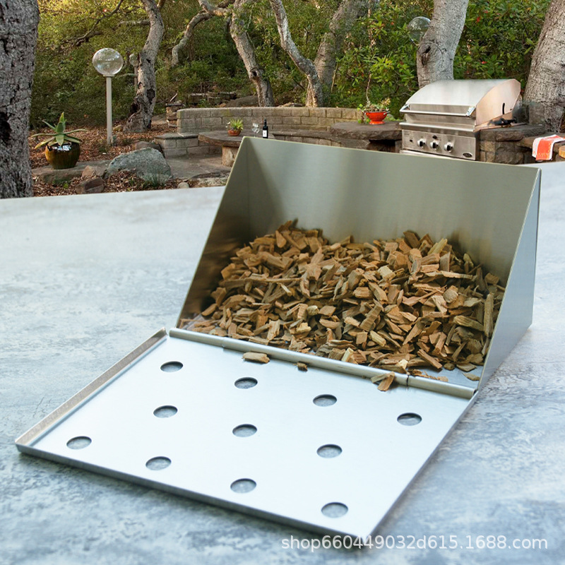 6inch V-Shape BBQ Smoker Silve - Smoker Box Wood Chip review and price