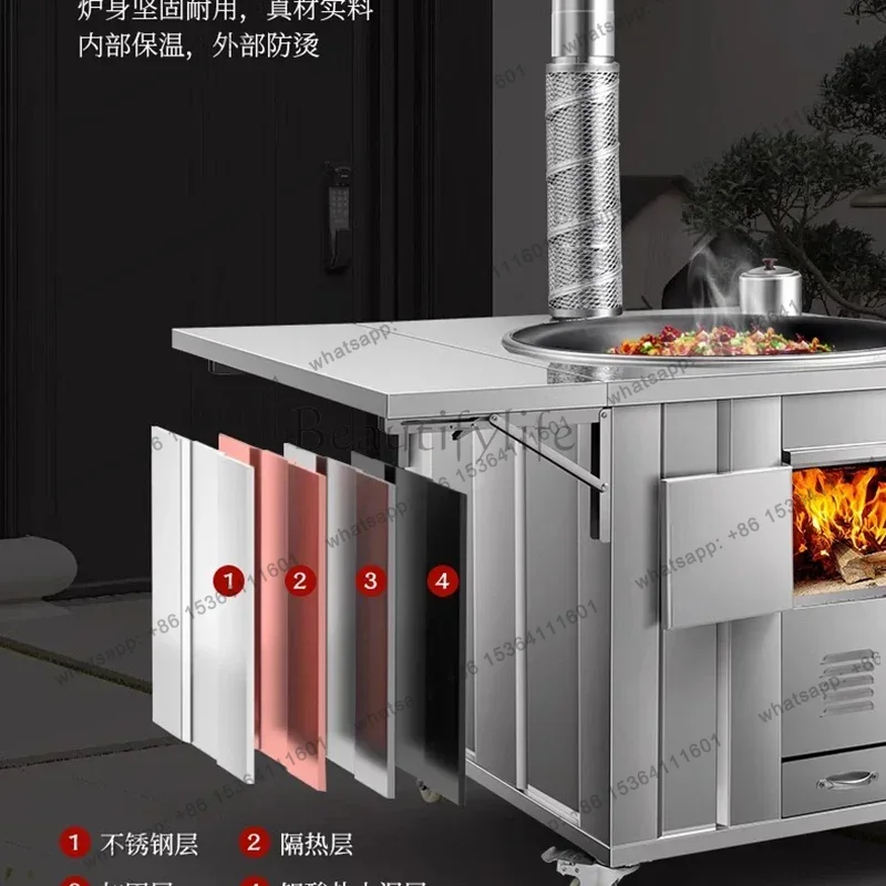 LSStainless Steel Firewood Sto - Home Cooking Heater review and price