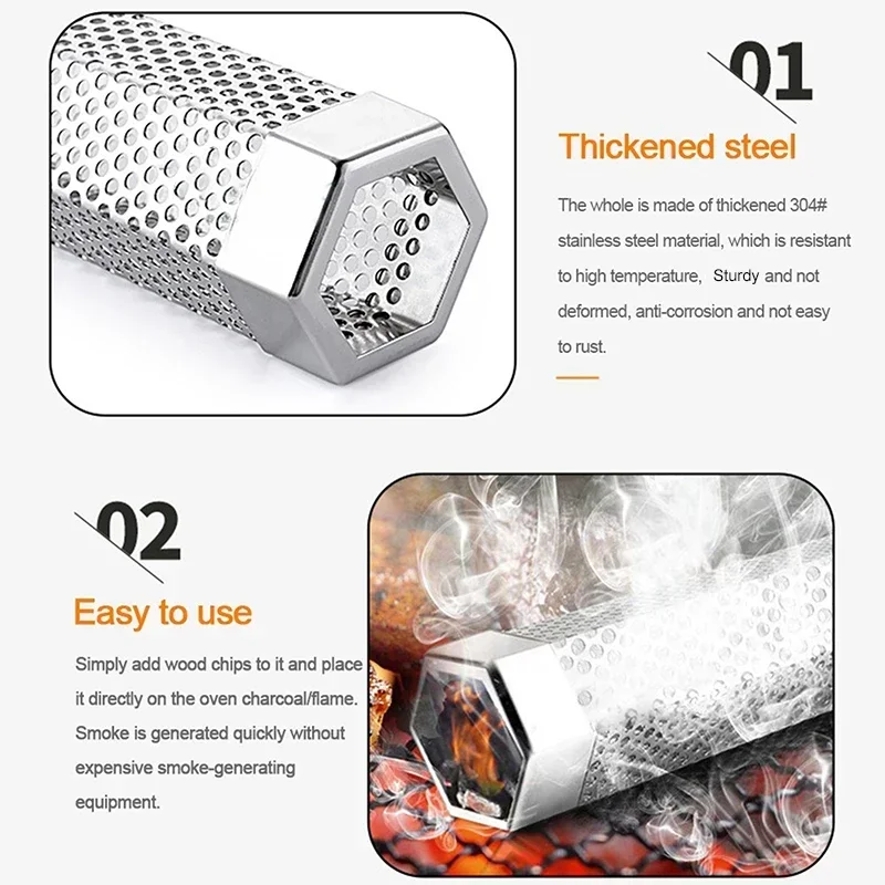 6/12 Inch Stainless Steel BBQ  - Smoker Box Wood Chip review and price