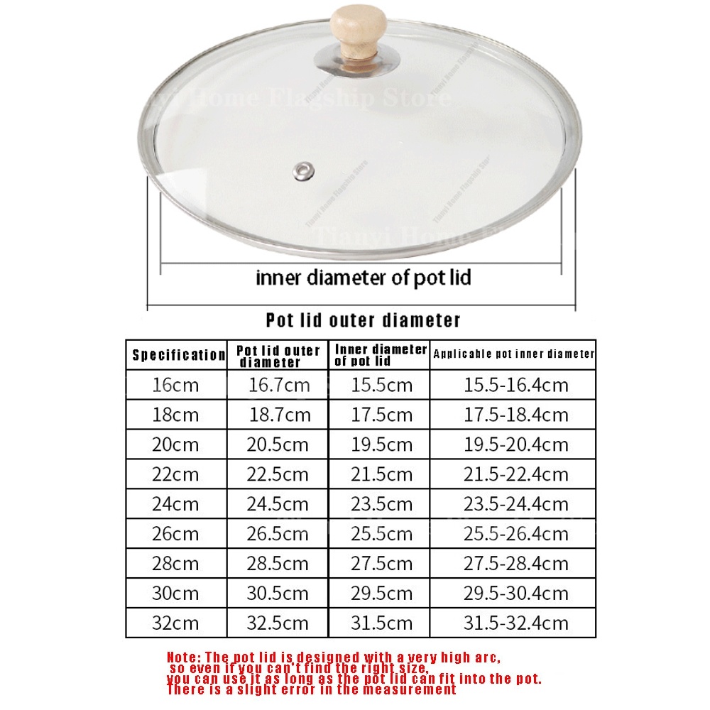 Tempered Glass Pot Lid Wooden  - Home Cooking Chef review and price