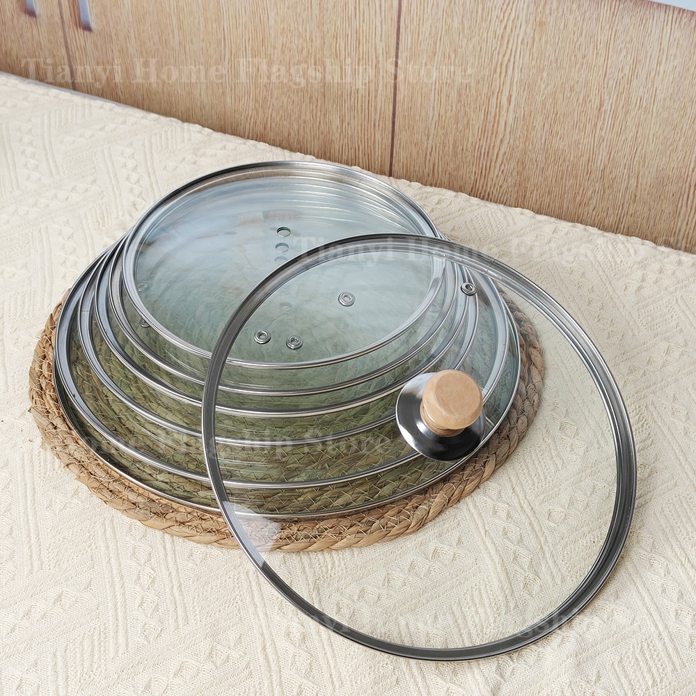 Tempered Glass Pot Lid Wooden  - Home Cooking Chef review and price