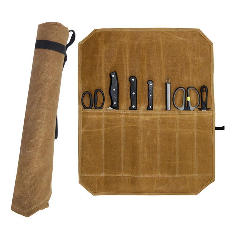 Canvas Knife Roll Storage Bag  - Home Cooking Chef review and price