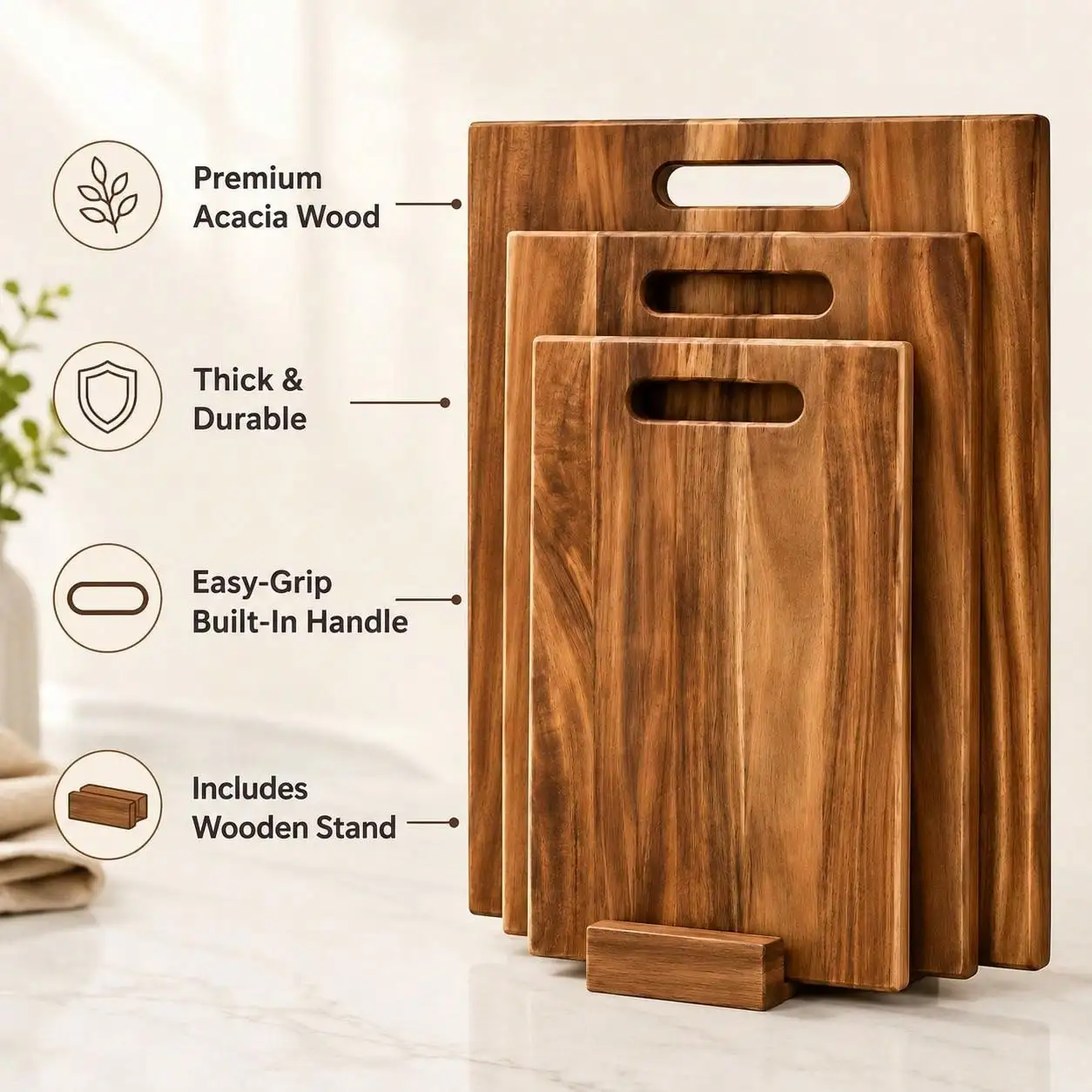 3pcs Acacia Wood Cutting Board - Mom'S Home Cooking review and price