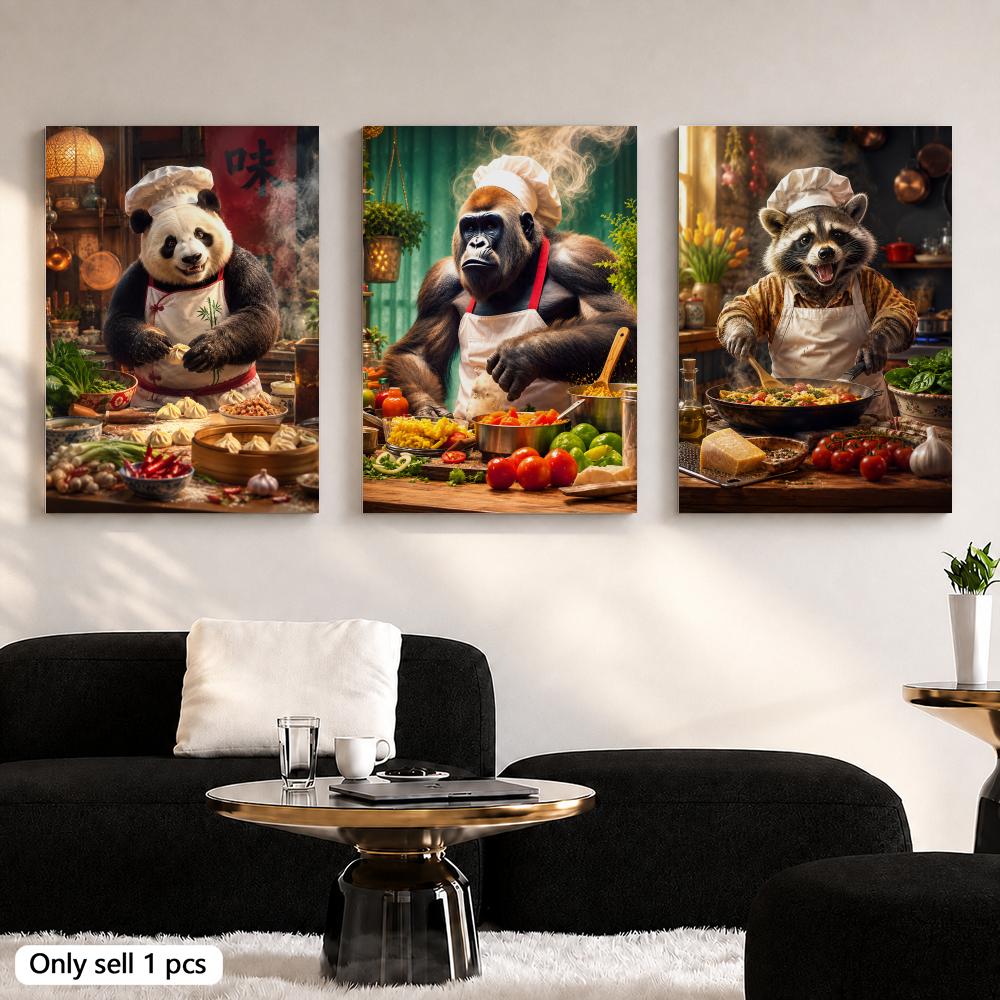 Gorilla cooking kitchen Framed - Home Cooking In review and price